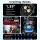 Montre Connectée Étanche 1.39 Pouces Écran Haute Résolution Avec Appels BT et Suivi Fréquence Cardiaque Noir - www.yonis-shop...
