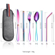 Couverts de Table Acier Inoxydable Mobile 7 en 1 avec Sac - www.yonis-shop.com