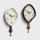 Horloge Murale À Quartz Silencieux Pour Salon Avec Cadre Irrégulier Et Ornement Oscillant Design Rétro - www.yonis-shop.com