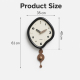 Horloge Murale À Quartz Silencieux Pour Salon Avec Cadre Irrégulier Et Ornement Oscillant Design Rétro - www.yonis-shop.com