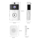 Sonnette Vidéo Intelligente WiFi 720x1280 Avec Audio Bidirectionnel Détection PIR Vision Nocturne Et Carillon Intérieur - www...