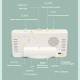 Réveil LED Numérique Avec Port De Charge Type-C Et Compartiment Batterie 18650 Blanc - www.yonis-shop.com