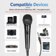Microphone Dynamique Filaire 6,35 Mm Avec Câble De 3 M Pour Équipements Audio Jack Microphone Étendue 50 Hz À 10 KHz - www.yo...