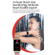 Montre Connectée Femme IP68 Étanche Bluetooth 5.0 Ecran HD 1.45 Pouces Avec Moniteur Sommeil et Cycle Menstruel Bracelet Acie...