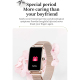 Montre Connectée Femme IP68 Étanche Bluetooth 5.0 Ecran HD 1.45 Pouces Avec Moniteur Sommeil et Cycle Menstruel Bracelet Acie...