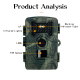 Caméra De Chasse Vision Nocturne Infrarouge 36MP Avec Écran LCD 2 Pouces Étanche IP54 Capture Rapide 0.2s-0.6s Vidéo 1080P FH...
