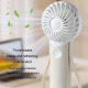 Ventilateur Portable Rechargeable Silencieux À Main 3 Vitesses Batterie 1200 mAh Autonomie 4 h Avec Dragonne Silicone - www.y...