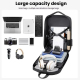 Sac À Dos Ordinateur 15.6-16.6 Pouces Anti-Vol Avec Ports De Charge USB Type-C Pour Voyage D'affaires Matériau Résistant À L'...