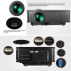 Videoprojecteur LED Portable 1800 Lumens Haute Résolution 1280x800 avec Télécommande et Connectivité HDMI USB VGA - www.yonis...