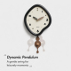 Horloge Murale À Quartz Silencieux Pour Salon Avec Cadre Irrégulier Et Ornement Oscillant Design Rétro - www.yonis-shop.com