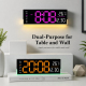 Horloge Numérique LED De Bureau Et Murale 12.6 Pouces Avec Éclairage RGB Ambiant Minuteur Et Affichage Date Température - www...