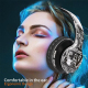 Casque Audio Sans Fil Bluetooth V5.0 Design Graffiti Noir Blanc Son Stéréo Haute Qualité Longue Autonomie Compatible Android ...