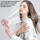 Mini Ventilateur Portable Rechargeable Avec Brumisation Rafraîchissement Nano 3 Vitesses Réservoir 40 Ml USB-C - www.yonis-sh...