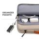 Sacoche Ordinateur Portable Khaki Protection 360° Anti-Choc Etanche Avec Compartiments Multiples - www.yonis-shop.com