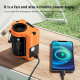 Mini Ventilateur À Suspendre À La Taille Batterie 10000 mAh 5 Vitesses Écran Numérique Et Éclairage - www.yonis-shop.com