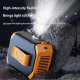 Ventilateur Portable Rechargeable À Pince Pour Travail Extérieur 5 Vitesses Lampe Torche Autonomie 3 À 5 Heures - www.yonis-s...