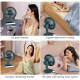 Ventilateur De Bureau Électrique À Oscillation Automatique Avec Écran LED 4 Vitesses Batterie 5000 mAh USB C - www.yonis-shop...