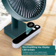 Ventilateur De Bureau Électrique À Oscillation Automatique Avec Écran LED 4 Vitesses Batterie 5000 mAh USB C - www.yonis-shop...
