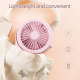 Ventilateur De Bureau Portable Rechargeable USB Silencieux Avec Lampe D’Ambiance À 3 Éclairages Réglables - www.yonis-shop.com