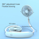 Ventilateur De Cou Portable Rechargeable USB À 7 Pales 3 Vitesses Et Flexible Orientable À 360° - www.yonis-shop.com