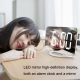 Réveil Multifonctionnel LED Miroir Avec Affichage Haute Définition et Vibration USB Pour Chambre et Bureau - www.yonis-shop.com