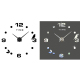 Horloge Murale 3D Moderne Sans Cadre Surface Miroir Grande Taille Décoration Maison Bureau Chambre 100x100cm - www.yonis-shop...