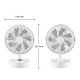 Ventilateur De Table Portable Silencieux USB Type-C Avec Batterie 4000 mAh Oscillation 135° Et Vitesse Réglable - www.yonis-s...