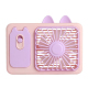 Ventilateur De Bureau Et Portable Rechargeable USB Design Chaton Violet 250 mAh Utilisation Main Libre Et Nomade - www.yonis-...
