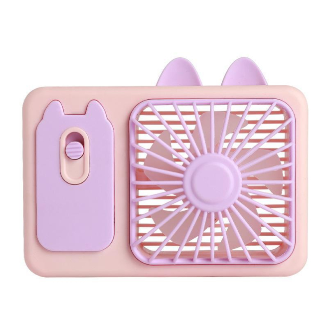 Ventilateur De Bureau Et Portable Rechargeable USB Design Chaton Violet 250 mAh Utilisation Main Libre Et Nomade - www.yonis-...