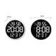 Horloge Murale LED 12 Pouces Silencieuse Avec Température Et Humidité Pour Salon Cadre Noir Alimentation USB - www.yonis-shop...