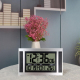 Horloge Murale Électronique Grand Écran LCD Minimaliste Argent Et Noir Pour Salon Chambre Bureau - www.yonis-shop.com