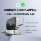 Adaptateur CarPlay Android Auto Sans Fil 2 En 1 Pour Véhicules Avec Connexion Filaire Bluetooth 5.4 WiFi 6 USB Compatible 98%...