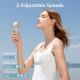 Mini Ventilateur Portable Rechargeable À Main Turbo 3 Vitesses Silencieux 35 dB USB C 2000 mAh Blanc - www.yonis-shop.com