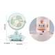 Ventilateur De Bureau USB Rechargeable Avec Veilleuse LED Rotation Et Inclinaison 45° Autonomie 90 À 300 Minutes - www.yonis-...