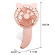 Ventilateur De Poche À Pression Manuelle Oreilles De Chat Sans Pile Léger 130 G Lot De 3 - www.yonis-shop.com