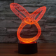 Lampe Créative 3D Abstrait Moderne 7 Couleurs LED Tactile 0.5W USB Piles AA - www.yonis-shop.com