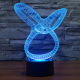 Lampe Créative 3D Abstrait Moderne 7 Couleurs LED Tactile 0.5W USB Piles AA - www.yonis-shop.com
