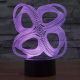 Lampe de Décoration 3D Quatre Cercle LED 7 Couleurs Tactile 0.5W Pour Chambre Salon Hall Couloir - www.yonis-shop.com