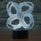 Lampe de Décoration 3D Quatre Cercle LED 7 Couleurs Tactile 0.5W Pour Chambre Salon Hall Couloir - www.yonis-shop.com