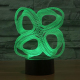 Lampe de Décoration 3D Quatre Cercle LED 7 Couleurs Tactile 0.5W Pour Chambre Salon Hall Couloir - www.yonis-shop.com