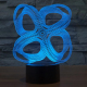 Lampe de Décoration 3D Quatre Cercle LED 7 Couleurs Tactile 0.5W Pour Chambre Salon Hall Couloir - www.yonis-shop.com
