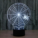Lampe de Décoration 3D Toile d'araignée LED 7 Couleurs Tactile 0.5W Pour Chambre Salon Hall Couloir - www.yonis-shop.com