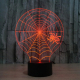 Lampe de Décoration 3D Toile d'araignée LED 7 Couleurs Tactile 0.5W Pour Chambre Salon Hall Couloir - www.yonis-shop.com