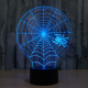 Lampe de Décoration 3D Toile d'araignée LED 7 Couleurs Tactile 0.5W Pour Chambre Salon Hall Couloir - www.yonis-shop.com