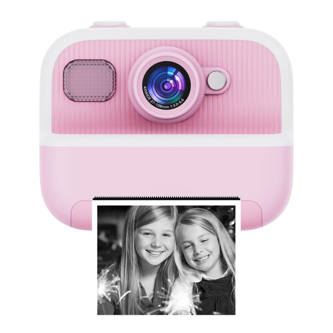 Appareil Photo Enfant 2.4 Pouces 1080P HD Double Caméra Impression Thermique Couleur Rose - www.yonis-shop.com