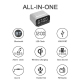 Réveil Enceinte Bluetooth Multifonction Avec Chargeur Sans Fil Et Horloge Miroir LED - www.yonis-shop.com