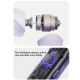 Mini Ventilateur À Main Silencieux Avec Affichage Numérique LED 5 Vitesses Batterie 3000 mAh Flux D’air 9.9 m/s - www.yonis-s...