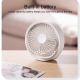 Ventilateur De Bureau Type-C À Batterie 1800 mAh Orientable À 180° Suspendable Au Plafond Avec Éclairage LED En Anneau - www....