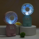 Mini Ventilateur Portable USB 2 Pièces Avec Veilleuse Recharge Rapide Batterie Lithium 300 mAh Vert Pour Bureau Et Extérieur ...