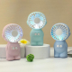 Mini Ventilateur Portable USB 2 Pièces Avec Veilleuse Recharge Rapide Batterie Lithium 300 mAh Vert Pour Bureau Et Extérieur ...